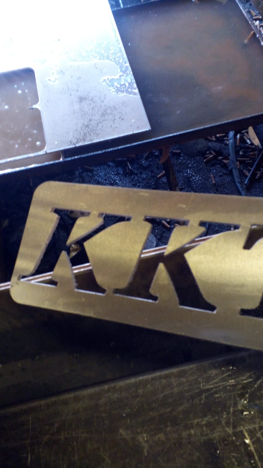 portable cutting machine fininshed aluminum sample
